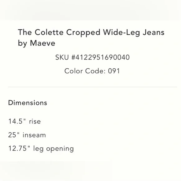 Maeve Dark Blue Colette Shu Cropped Wide Leg Jeans - Picture 9 of 9